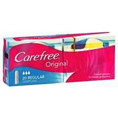 Carefree Original Fragrancefree Regular Tampons 16 Pack