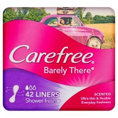 Carefree Barely There Linersshower Fresh 42 Pack