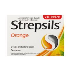 Strepsils Orange 36 Lozenges