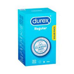 Durex Regular Condoms Original Regular Fit, Pack Of 30