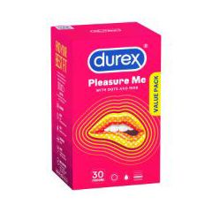 Durex Pleasure Me Latex Condoms Regular Fit, Pack Of 30