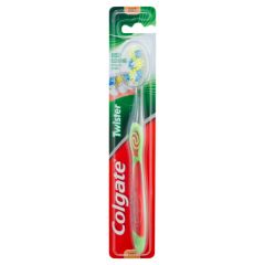 Colgate Twister Manual Toothbrush, 1 Pack, Soft Spiral Bristles, Deep Cleaning