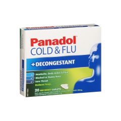 Panadol Plus Cold & Flu Decongestant 20 Tablets