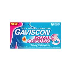 Gaviscon Peppermint Dual Action Chewable Tablets 16 Tablets