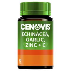 Cenovis Echinacea, Garlic, Zinc & Vitamin C For Immune Support 60 Tablets