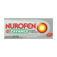 Nurofen Zavance Ibuprofen 200mg Liquid Capsules 20 Capsules