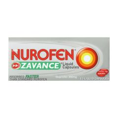 Nurofen Zavance Ibuprofen 200mg Liquid Capsules 10 Capsules