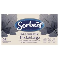 Sorbent Hypo-Allergenic Facial Tissue Thick & Large 95 Pack