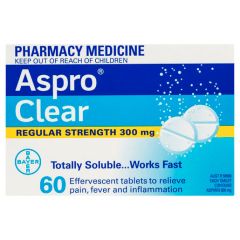 Aspro Clear Regular Strength300Mg 60 Tablets