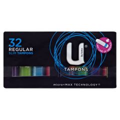 U By Kotex Slim Tampons Regular 32 Pack