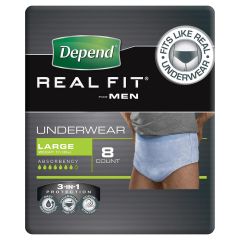 Depend Realfit Underwear Formen Large 8 Pack
