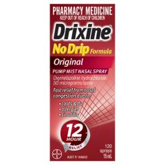 Drixine 12 Hour Relief No Drip Menthol Nasal Spray 15 ml