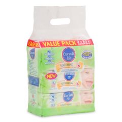 Curash Soothing Baby Wipes Value Pack 3 Wipes