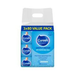 Curash Water Wipes 3 X 80 Pack