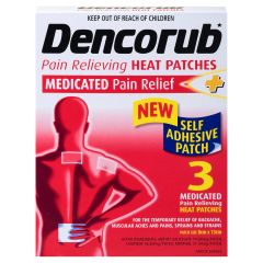 Dencorub Self Adhesive Heatpatches 3 Pack