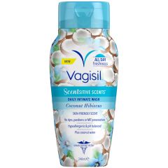 Vagisil Intimate Wash Scentsitive Scents Coconut Hibiscus 240mL