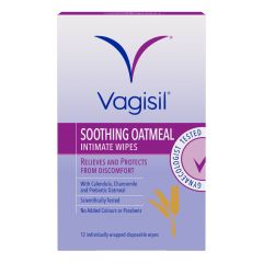Vagisil Soothing Oatmeal Wipes 12 Pack