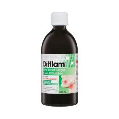 Difflam Sore Throat Gargle &Mouth Solution Anti-Inflammatory 500ml