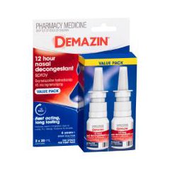 Demazin 12 Hour Nasal Decongestant Spray Value Pack 2 X 20ml