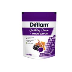 Difflam Soothing Drops + Immune Support Black Elderberry Flavour 20 Pack