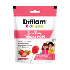 Difflam Kids Pops Strawberry10pk