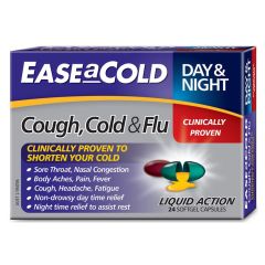 Easeacold Cough, Cold & Fluday/Night 24 Soft Capsules