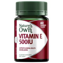 Nature'S Own Vitamin E 500Iu60 Capsules