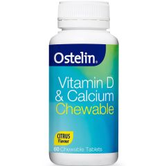 Ostelin Calcium & Vitamin Dchewable - D3 For Bone Health + Immune Support 60 Tablets