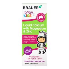 Brauer Baby & Kids Liquid Calcium With Magnesium & Zinc 200ml