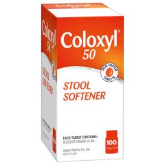 Coloxyl Coloxyl 50Mg 100 Tablets