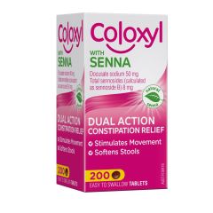 Coloxyl With Senna 200 Tablets