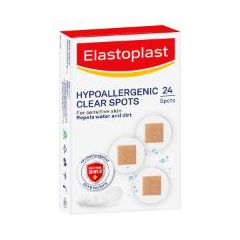 Elastoplast Hypoallergenic Transparent Spots 22X22Mm- 24pk