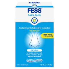 Fess Original Nasal Saline Spray 2 X 75 ml
