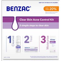 Benzac Clear Skin Acne Control Kit 3 Piece