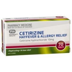 Ph Cetirizine 10mg 70 Tablets (Cetirizine)