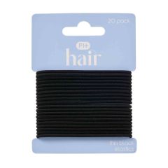 Ph Elastics Thin Black 20Pk