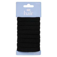 Ph Textured Elastics Black 8Pk