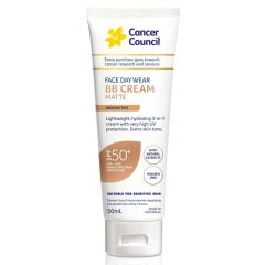 Cancer Council Face Day Wearbb Cream Spf 50+ Medium Tint 50 ml