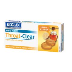 Bioglan Throat Clear Honey &Lemon Lozenges 20 Lozenges