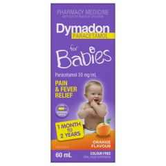 Dymadon For Babies 1 Month To 2 Years Liquid Paracetamol Orange 60 ml
