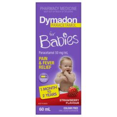 Dymadon For Babies 1 Month To 2 Years Liquid Paracetamol Strawberry 60 ml