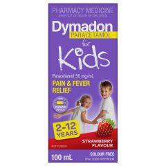 Dymadon Paracetamol For Kids2-12Yrs Strawberry 100ml