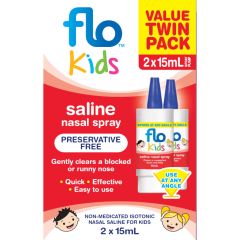 Flo Kids Twin Saline Spray (2X15Ml)