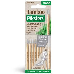 Piksters Bamboo Interdental Brushes Grey Size 0 8Pk
