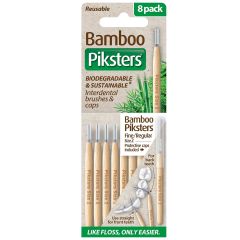 Piksters Bamboo Interdental Brushes White Size 2 8Pk