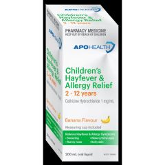 Apo Health Childrens Hayfever Allergy Relief Syrup 200ml