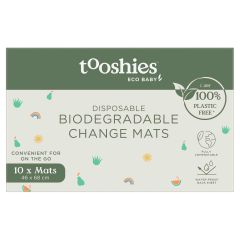 Tooshies Eco Baby Disposable Biodegradable Change Mats 10Pk