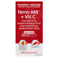 Ferro-Mr + Vitamin C 325Mg +563Mg 60 Tablets