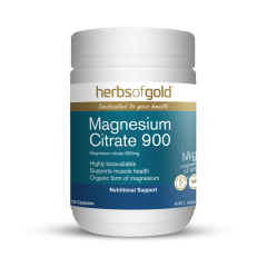 Herbs of Gold Magnesium Citrate 900 120 Capsules