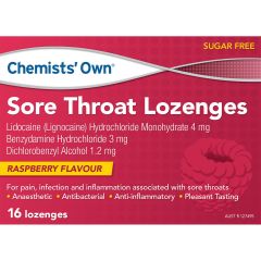 Co Sore Throat Raspberry Lozenges